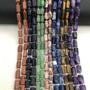 ลูกปัดหินธรรมชาติทรงกระบอกขนาดเล็ก 8x12 มม. ขอบตัดเหลี่ยม สำหรับทำเครื่องประดับ DIY วัสดุทำเครื่องประดับ ลูกปัด<span class=keywords><strong>พลอย</strong></span>หลวม - Product Image 3