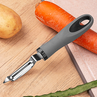 RVS draaibare schilmes met recht mes, groente- en fruitschiller, ergonomische handgreep, keuken gadget, groothandel levering