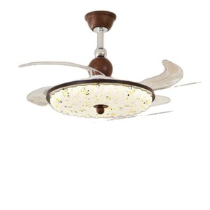 Ventilateur de plafond de style vintage avec lampe LED, montage encastré pour chambre à coucher, salle à manger, design de ventilateur invisible - Product Image 5