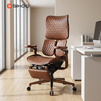Chaise de bureau exécutive moderne certifiée BIFMA SIHOO S300L, dossier haut, luxe, accoudoirs bioniques 6D, hauteur réglable, pivotante