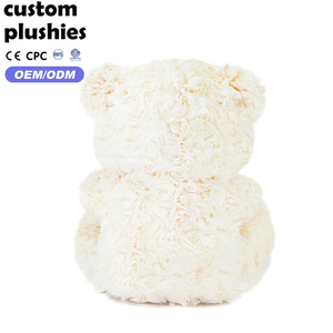 Orsacchiotto di Peluche Bianco all'Ingrosso con Decorazione Rosa Rossa <span class=keywords><strong>e</strong></span> Occhi in Plastica per Regalo del Memorial Day - Product Image 3
