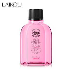 LAIKOU Huile Capillaire Nourrissante et Réparatrice Sakura Argan pour Cheveux Abîmés, Répare les Pointes Fourchues, Lisse et Adoucit, Sérum Essentiel 100ml - Product Image 1