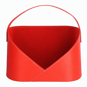 Grand panier à fruits de style chinois avec poignées en cuir, <span class=keywords><strong>cadeau</strong></span> de Noël, sac de rangement, souvenir, origine Guangzhou - Product Image 3