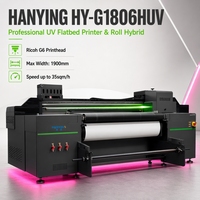 Máquina de Impresión UV Híbrida de Formato Grande de 1.9m para Cuero, Cartón KT, Papel Tapiz, Lona, Película Suave y Producción de Señales Comerciales