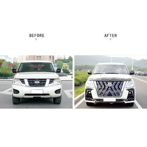 Parachoques trasero y delantero para Nissan Patrol, kit de carrocería negra para modelos Y62, 2010, 2011, 2012, <span class=keywords><strong>2013</strong></span>, 2014, 2015, 2016, 2017, 2018 y 2019 - Product Image 2