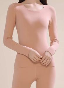 Prezzo di fabbrica sulle tute termiche termiche di colore solido per le donne mutandine lunghe - Product Image 4