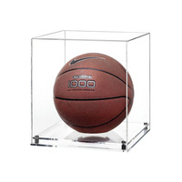 Vitrine et boîte de présentation de balles de cricket en acrylique personnalisées en gros-Vitrine de souvenirs sportifs protégée contre les UV avec gravure au laser