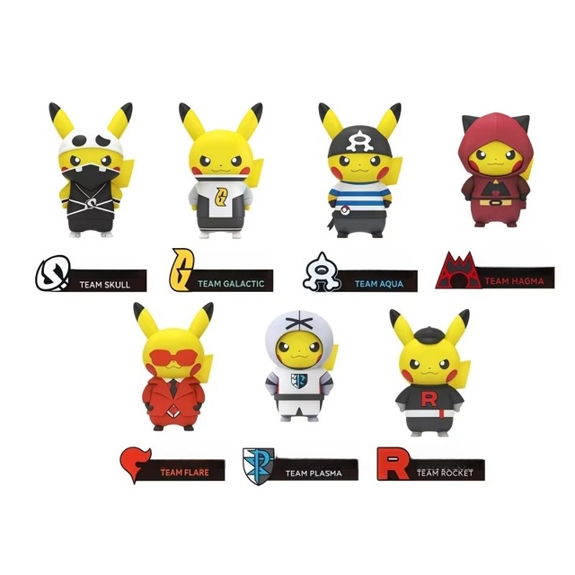 Official Pokémoned Prank Costume Villain Pikachu Series Car Accessories Desktop Figures