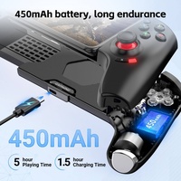 Manette de jeu sans fil extensible AB02 avec moteur de vibration et batterie de 450 mAh pour Android/iOS/Switch