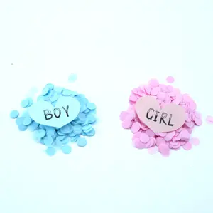 Hot Sale Gender Reveal Birthday Party Baby Confetti Boy Or Girl Party Blue And Pink Powder Push Pop