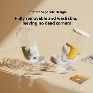 Büyük kapasiteli anti-dökülme kedi ve köpek kase Pet asılı otomatik su sebili ve besleyici seyahat gıda kullanımı için kafes için Set - Product Image 3