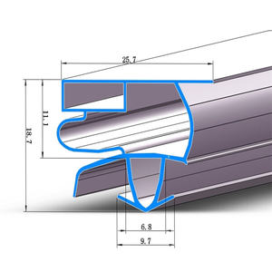 מקררים ניתנים להתאמה אישית רצועת איטום ארון זכוכית דלת אחסון קר רצועת איטום רצועות גומי מגנטיות - Product Image 6
