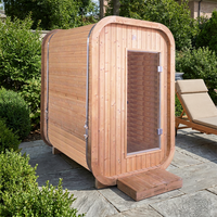 Vapasauna - Promotion exceptionnelle : Mini sauna extérieur en bois massif pour 2 personnes, sauna finlandais en forme de cube, cabine de sauna traditionnelle, sauna sur mesure