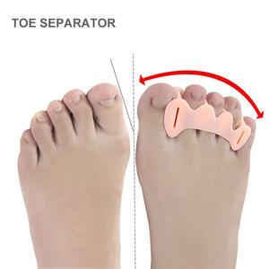 Orthèses médicales en silicone Gel Bunione séparateur de civière produit de soin des pieds à trois trous pour corriger les orteils <span class=keywords><strong>chaussette</strong></span> - Product Image 5
