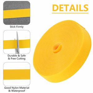 Cinta de Nylon Suave Reutilizable de Doble Cara con Cierre de Gancho y Bucle para Plantas y Abrazaderas de Cables, Ecológica - Product Image 3