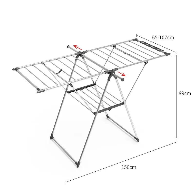 Cheap Price 15M Stainless Steel Clothes Dry Sweater Drying Rack Cloth Dryer Stand For Laundry