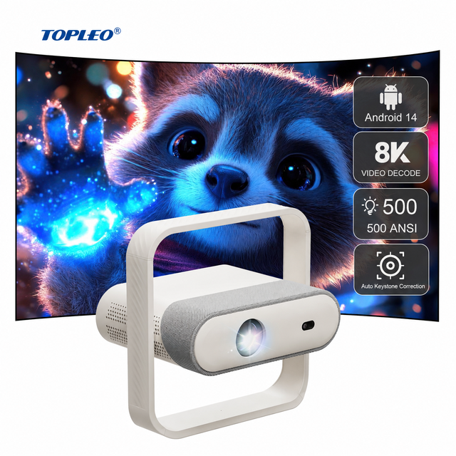 Topleo NSL03 H727 Smart LED Projector Android 14 Native 1080P Supported OEM ODM Portable Home Theater Projector