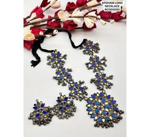 New arrival Stylish Quartz Jewelry Set Latest <b>Silver</b> Plated Multi-Color Necklace and Earrings Fashionable Weddings Wear set - Product Image 3