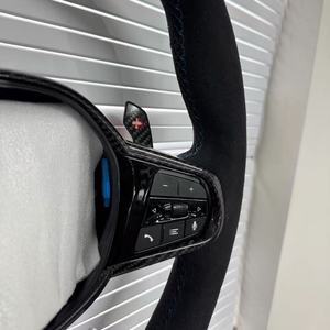Volante Deportivo de Cuero <span class=keywords><strong>M</strong></span> Compatible con <span class=keywords><strong>BMW</strong></span> 320 325 <span class=keywords><strong>330</strong></span> 550 F30 F10 F20 F07 F01 G01 G11 G20 G30 G38 G82 M3 M4 M5 M7 F32 - Product Image 2