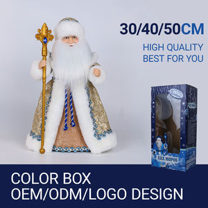 SOTE Exclusif 30CM-50CM Russe Électrique <span class=keywords><strong>Ded</strong></span> <span class=keywords><strong>Moroz</strong></span> et Snegurochka Jouets Ornements De Noël Poupées De Père Noël avec Musique - Product Image 3