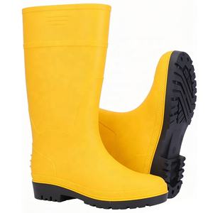 Bottes de pluie en PVC jaunes lé<span class=keywords><strong>g</strong></span>ères, antidérapantes, résistantes aux produits chimiques et à l'huile, non sécurisées, hauteur genou, avec logo, <span class=keywords><strong>prix</strong></span> d'usine, certifiées CE - Product Image 3