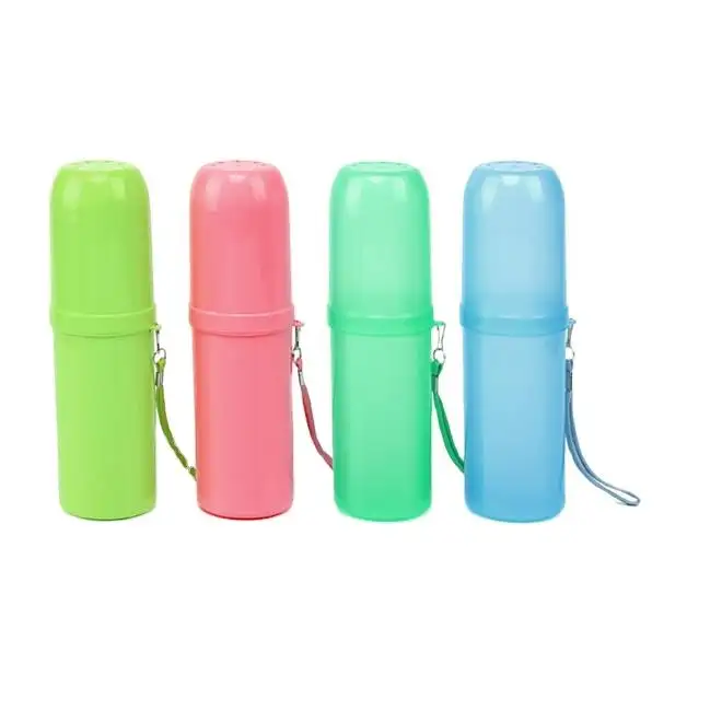 Business Trips Portable Travel Bathroom Accessories Plastic Toothbrush Toothpaste Holder Storage Box With Cover