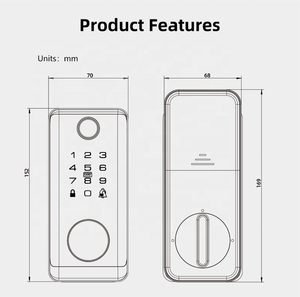 Cerradura Inteligente de Alta Seguridad con Huella Digital, Autobloqueo Digital sin Llave, Cerradura Automática, Fechaduras Inteligentes con App Tuya y Wifi - Product Image 6
