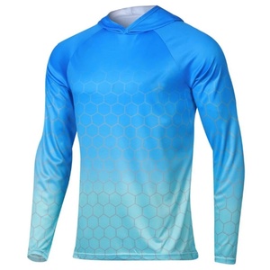 OEM Men's UPF50+ Camo Fishing Shirt Long Sleeve Quick Dry Breathable Sports Hoodie With Mask Plus Size for Adults - Product Image 5