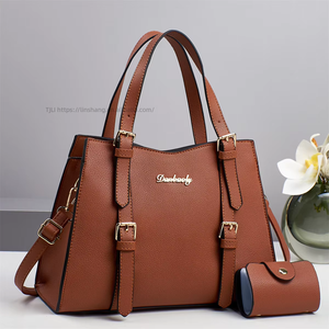 Luxury Designer Women's Split PU Leather Shoulder Bag <b>Zip</b> Closure Top Handle Crossbody Handbag for Women - Product Image 1