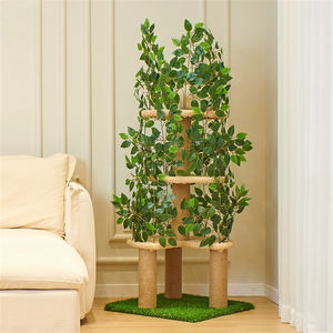 Moderno eco-friendly torre di legno gatto Multi-livello Pet arrampicata Scratcher Sisal tiragraffi case posatoi amaca per gatti - Product Image 4