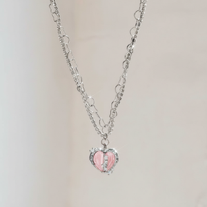 Vendita calda moda di tendenza collane di perline a forma geometrica perle chiave in acciaio inossidabile Boho collane a strati da donna all'ingrosso - Product Image 2