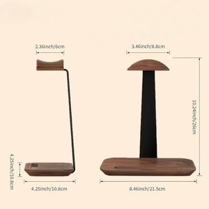 Modernes Desktop-Utility-Rack aus Holz für Gaming – Robuster Kopfhörerständer mit Handyhalter und Kartenfach, Aufbewahrung, 20x20x20cm, für Wohnzimmer - Product Image 5