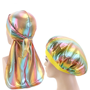 Mode Couples colorés font Rag hommes et femmes <span class=keywords><strong>bonnet</strong></span> de couchage <span class=keywords><strong>Bonnet</strong></span> et Durag Laser Do Rag - Product Image 4
