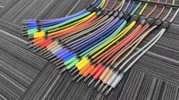 Panel de Conexiones de Audio de 16 Canales para Montaje en Rack 1U, Cable Snake XLR Hembra a TRS de 6.35mm 1/4'', Panel de Conexiones de Estudio con Código de Color