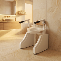 Siège de toilette élévateur pour personnes âgées, chaise de transfert mobile, transfert facile entre le lit et les toilettes
