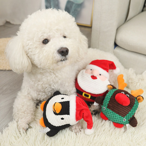 Jouets en peluche <span class=keywords><strong>de</strong></span> Noël <span class=keywords><strong>pour</strong></span> animaux <span class=keywords><strong>de</strong></span> compagnie en gros, jouets à mâcher <span class=keywords><strong>pour</strong></span> chiens, Père Noël, Pingouin, Homme au pain d'épices, jouets interactifs doux et rembourrés <span class=keywords><strong>pour</strong></span> chiots - Product Image 3