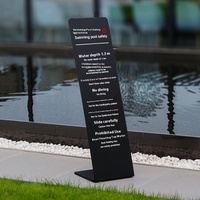 Panneaux publicitaires mobiles sur pied en métal durable personnalisés pour les entreprises, utilisés pour les banquets d'hôtel