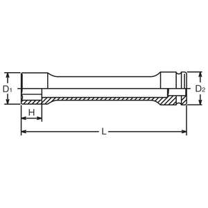 KOKEN - 18102M-270-26 1'' Extra long <b>impact</b> <b>socket</b> - EAN 4991644440535 <b>IMPACT</b> <b>SOCKETS</b> AND ACCESSORIES - Product Image 2