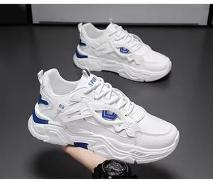 Sneakers Chunky da <span class=keywords><strong>Uomo</strong></span> Streetwear 2025 Bianche <span class=keywords><strong>Blu</strong></span> Moda Casual Scarpe Sportive - Product Image 4