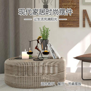 Décor à la maison élégant personnage pastoral romantique chandelier noir Nickel Dai nationalité cueillette <span class=keywords><strong>piège</strong></span> fille Table ornement - Product Image 5