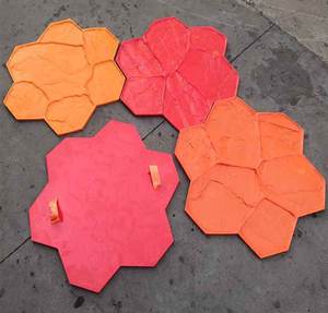 Patio piedra jardín piedra estampada hormigón moldes sello estera - Product Image 3