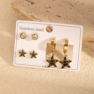 Pendientes RINHOO de acero inoxidable 316L con colgante de estrella de mar, águila y palma para mujer, joyería de moda con personalidad, nueva tendencia, regalos. - Product Image 4