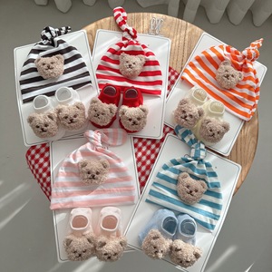 3D Çizgi Film Bebek Pamuklu Çoraplar Unisex Toptan Yenidoğan Bebek Şapka Çorap Seti Sevimli Bebek Kız Erkek Çorapları - Product Image 1