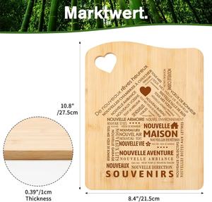 Welsky Home <span class=keywords><strong>Cremaillere</strong></span> Planche à découper en bambou Idée <span class=keywords><strong>cadeau</strong></span> pour les femmes Amis Sœurs Clientes Collègues-16 "Passe au lave-vaisselle - Product Image 2