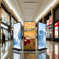 Affichage numérique vertical plein écran publicitaire de 64/69/75 pouces HD au sol Affichage intelligent de totem tactile Android pour l'intérieur