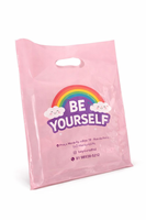 Sacs à cosmétiques à poignée découpée personnalisée de haute qualité sac de bijouterie en plastique coloré réutilisable pour le shopping de chaussettes