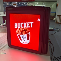 Boîte de livraison alimentaire LED 3 faces P3.91, écran LED étanche IP65, affichage LED FRP 4G GPS WiFi pour publicité sur moto