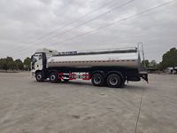 Camion-citerne FAW 8x4 en acier inoxydable pour le transport de lait frais et d'eau potable, capacité 22000L, pour lait cru agricole