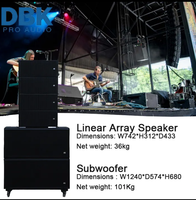 Système de Sonorisation PA Dual avec Enceintes Line Array 10 Pouces et Double Caisson de Basses 18 Pouces