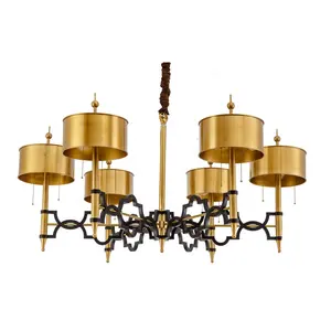 2020 new design copper lightings from China supplier own factory price modern chandelier noble iron brass pendant lamp